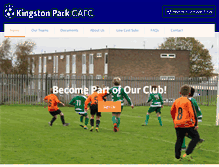 Tablet Screenshot of kingstonparkfootballclub.com